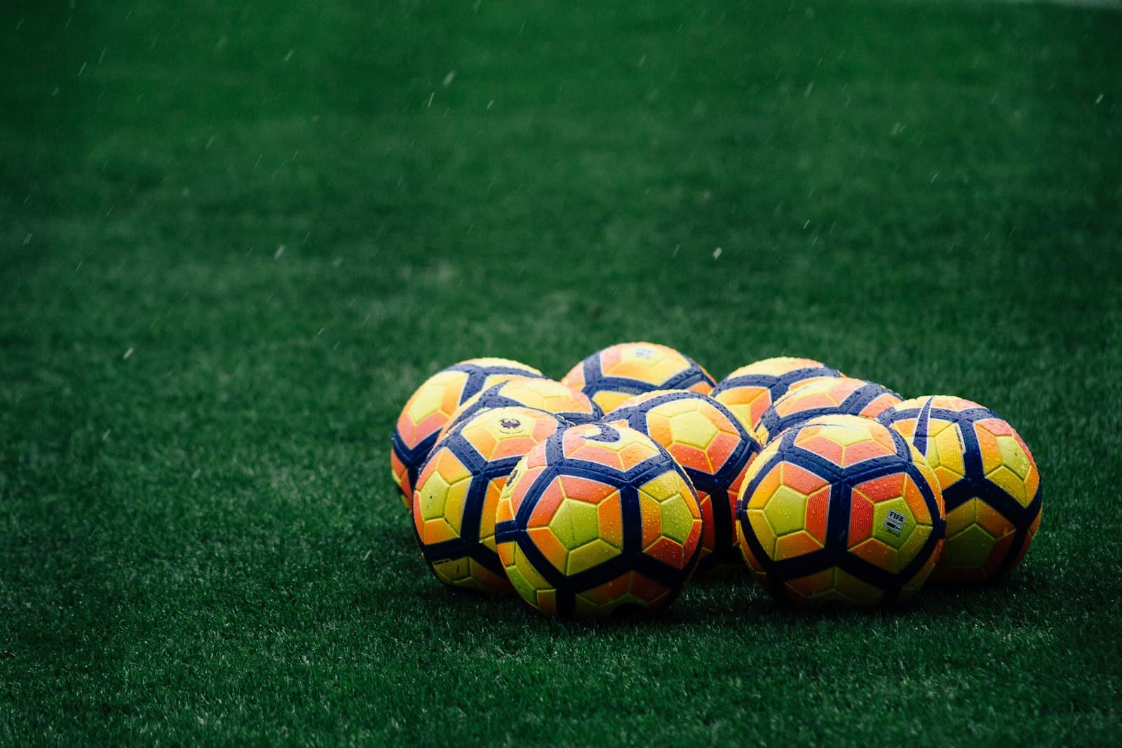 Junior soccer match filmed from the sideline