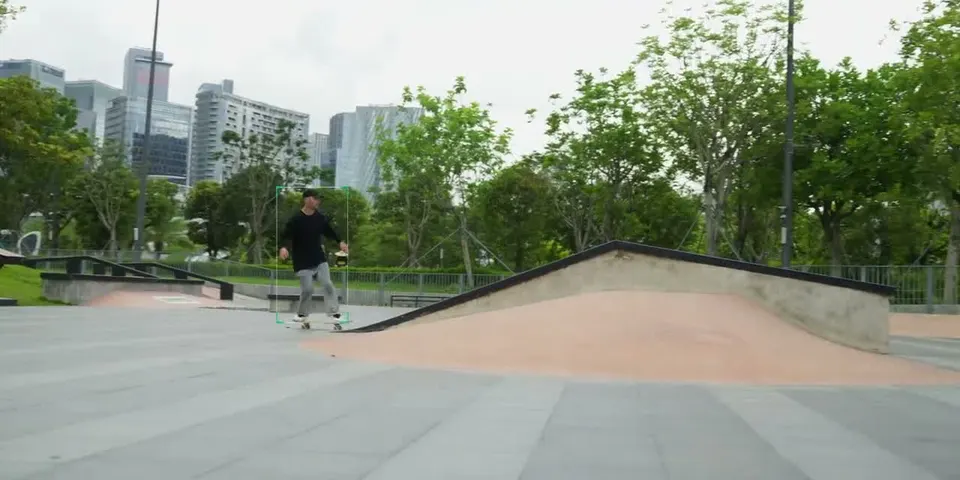 Trackd following a skateboarder