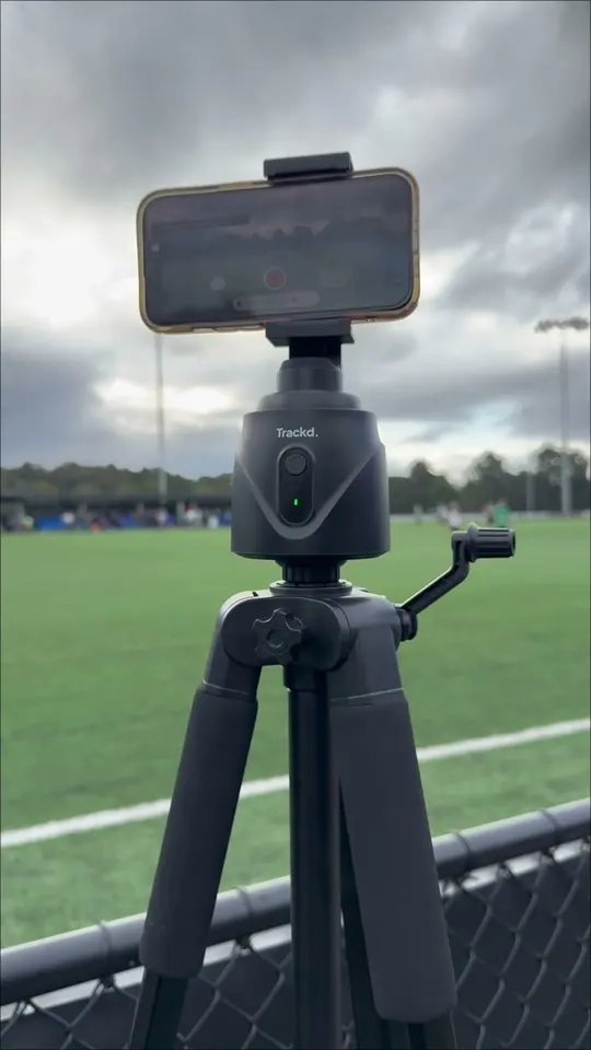 The Trackd Mount turning to follow soccer play